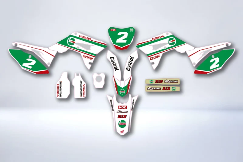 Kit déco HONDA CRF 450 2017-2020 CRF 250 2018-2021 CASTROL