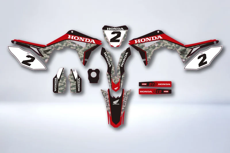 Kit déco HONDA CRF 450 2017-2020 CRF 250 2018-2021 - CAMO