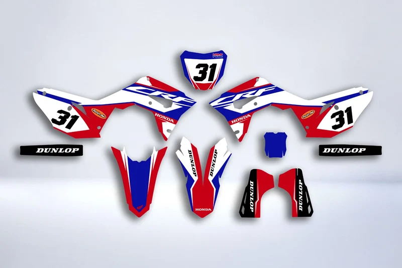 Kit déco HONDA CRF 450 2017-2020 CRF 250 2018-2021 - RED BLUE
