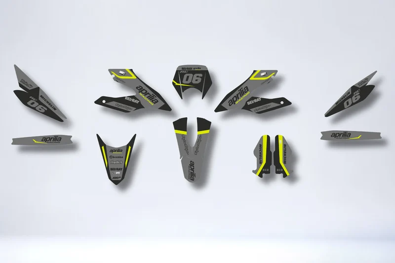 Kit Déco DERBI Senda DRD 125 SM / APRILIA SX 125 2018-2024 - GREY YELLOW
