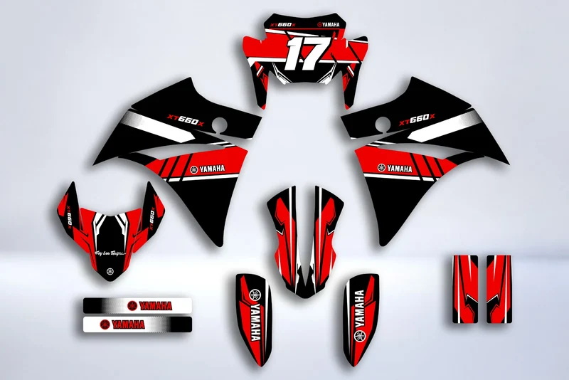 Kit déco YAMAHA XT 660 AVANT 2006 - RED ANNIVERSARY