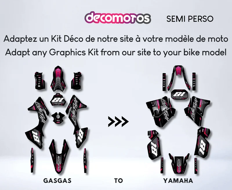 Kit déco SHERCO SE SEF 2017-2024 semi-personnalisé