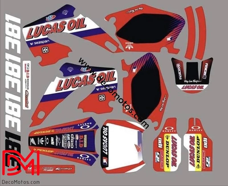 Kit Déco HONDA CR 125-250 2000-2001 - LUCAS OIL