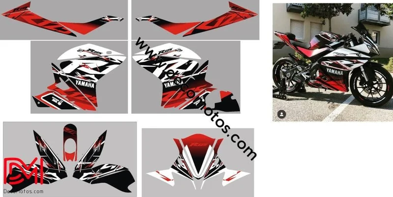 Kit Déco YAMAHA YZF R125 2008-2018 - RED